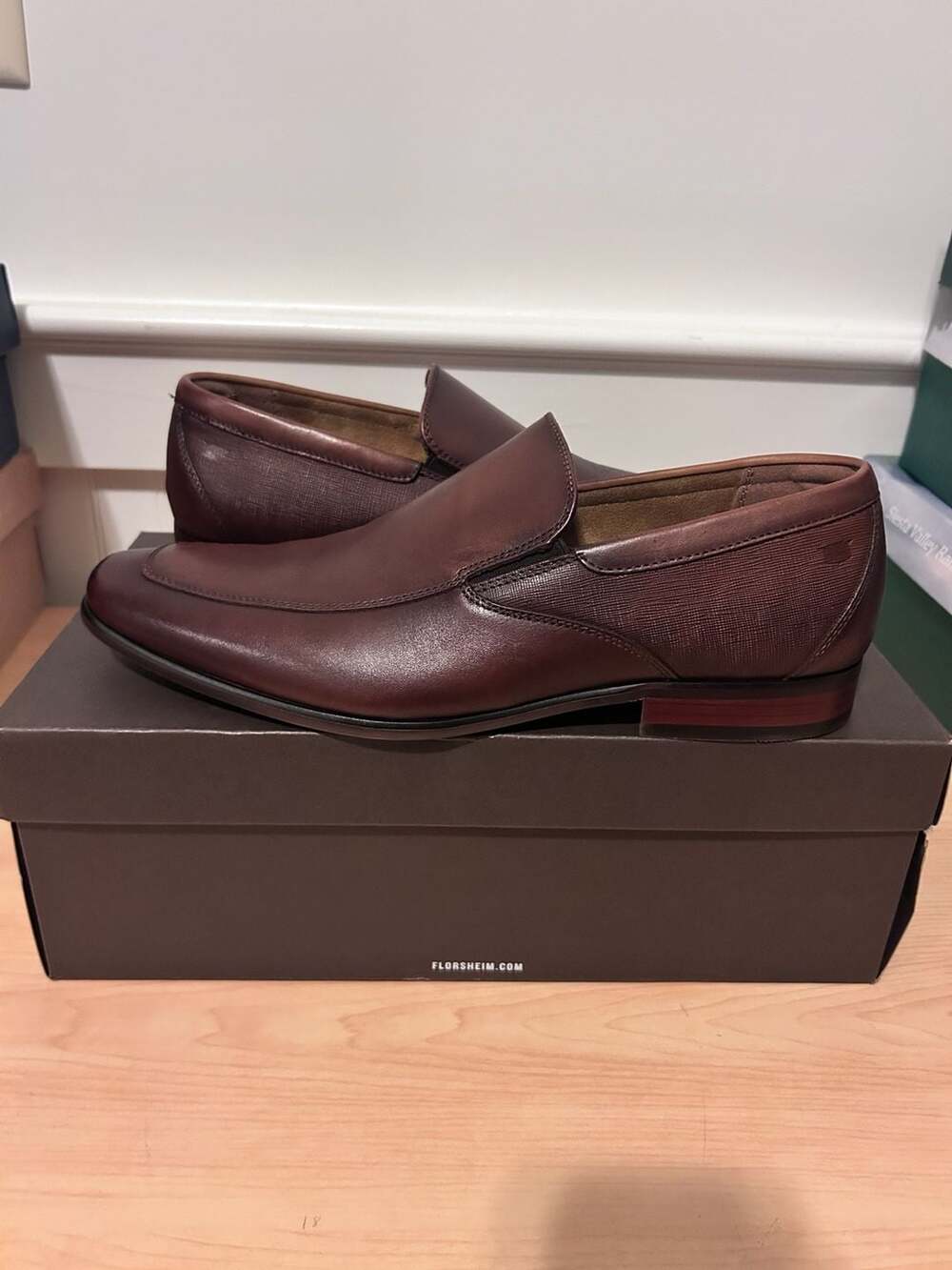 Florsheim Men's Leather Slip-On Loafers Brown Size 10 D
